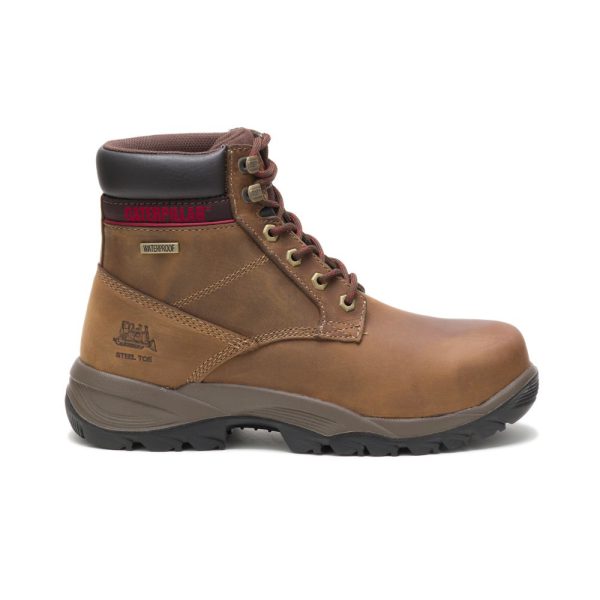 Brown Caterpillar Dryverse 6″ Waterproof Steel Toe Womens Boots