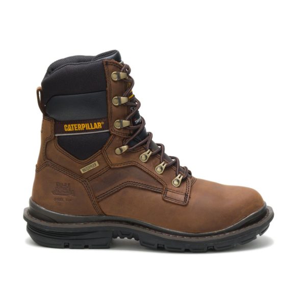 Caterpillar Flexion Generator 8″ Waterproof Thinsulate™ Steel Toe Mens Boots Coffee