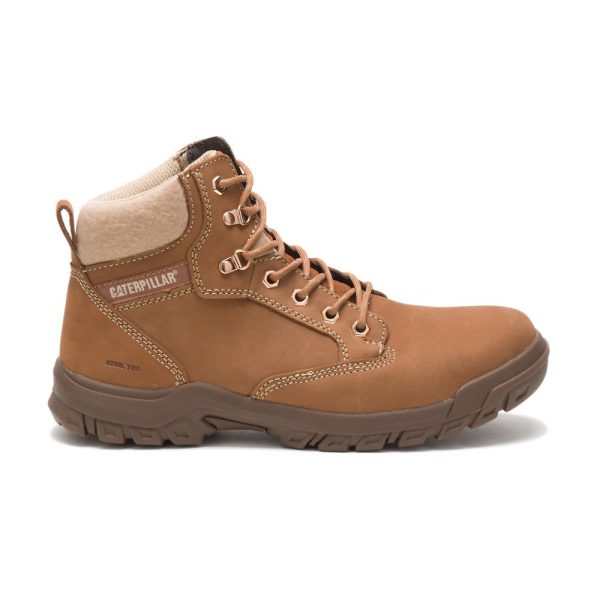 Brown Womens Caterpillar Tess Steel Toe Boots