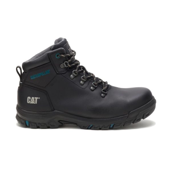 Black Womens Caterpillar Mae Steel Toe Waterproof Boots