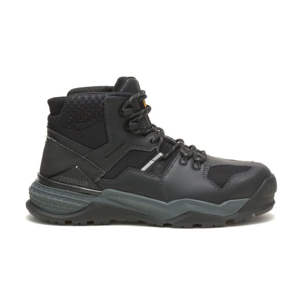 Grey Caterpillar Provoke Mid Waterproof Alloy Toe Mens Boots