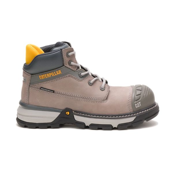 Beige Caterpillar Excavator Superlite Waterproof Carbon Composite Toe Womens Boots