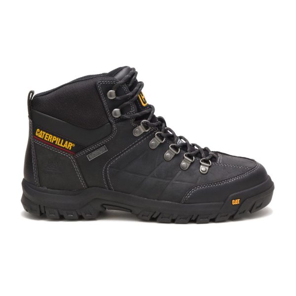 Black Mens Caterpillar Threshold Waterproof Steel Toe Boots